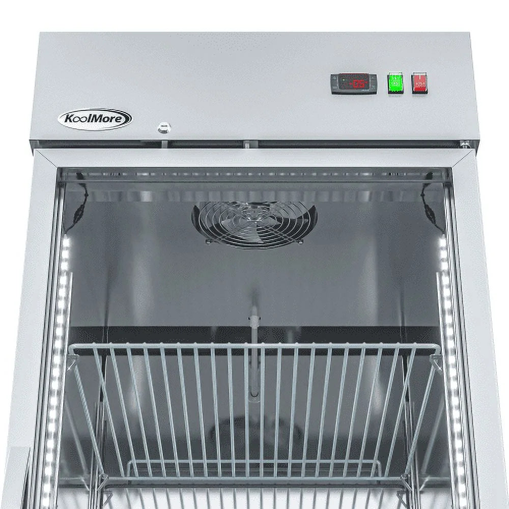 29 In. One Glass Door Reach-In Freezer 23 Cu. Ft.
