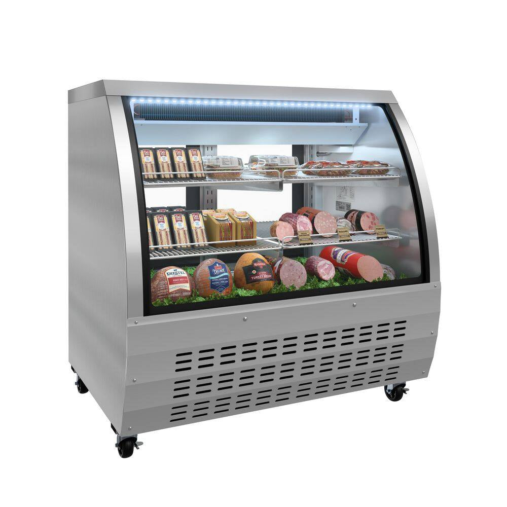 18 Cu. Ft. Commercial Refrigerator Deli Display Case in Stainless Steel