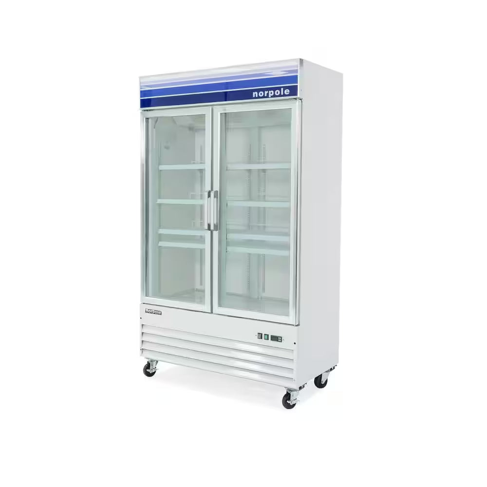 29 Cu. Ft. Glass Door Reach-In Commercial Merchandiser Upright Freezer in White