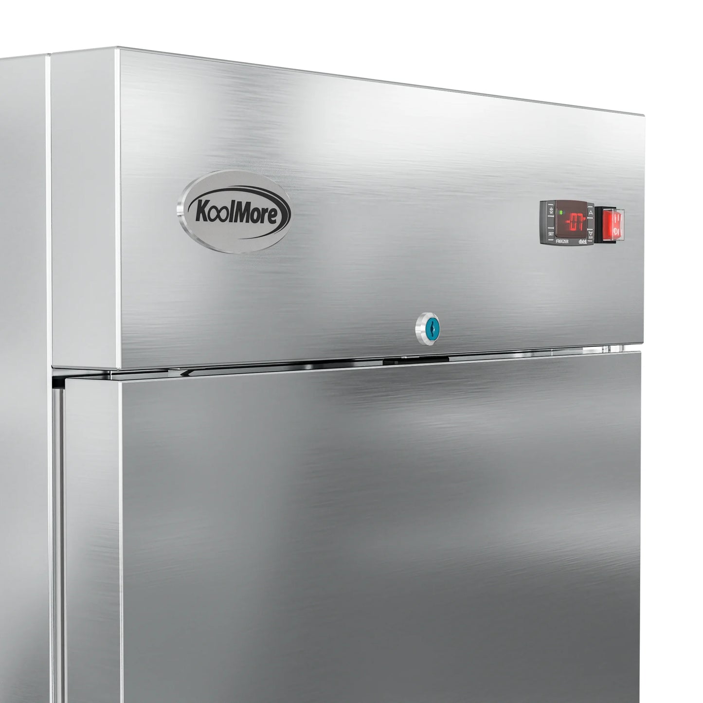 29" Commercial Stainless Steel Half Door Reach-In Freezer in Silver