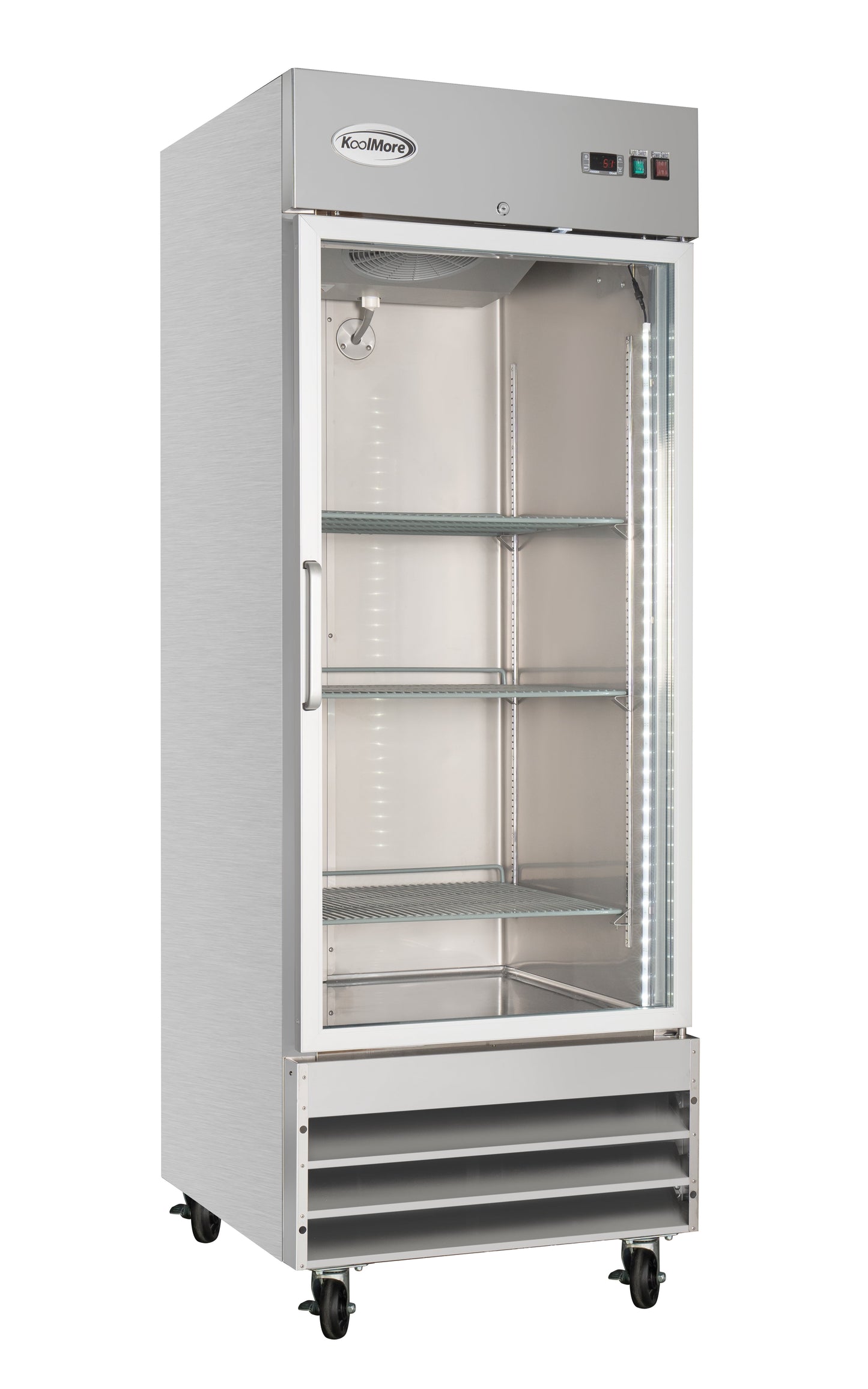 29 In. One Glass Door Reach-In Freezer 23 Cu. Ft.