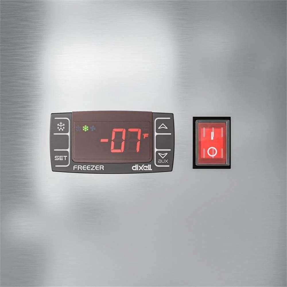 29" Commercial Stainless Steel Half Door Reach-In Freezer in Silver