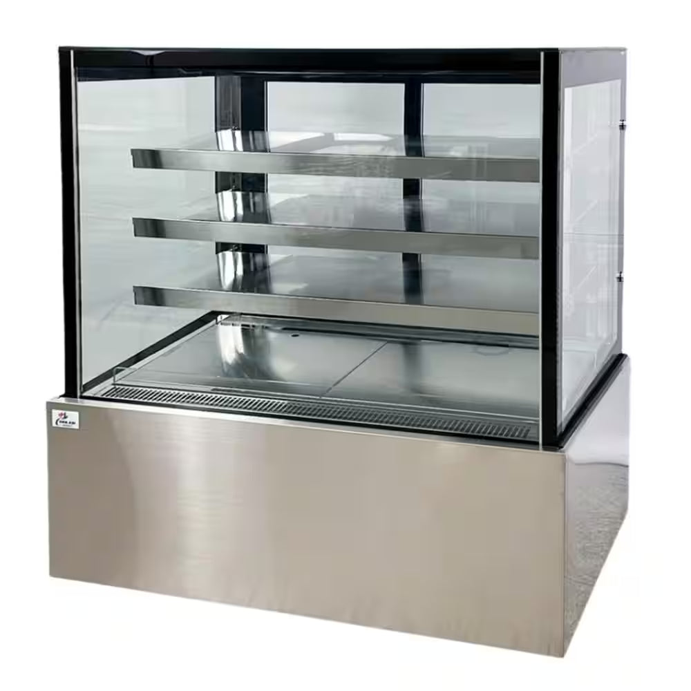 48 In. 19 Cu. Ft. Commercial Refrigerator Bakery Display Case in Stainless Steel
