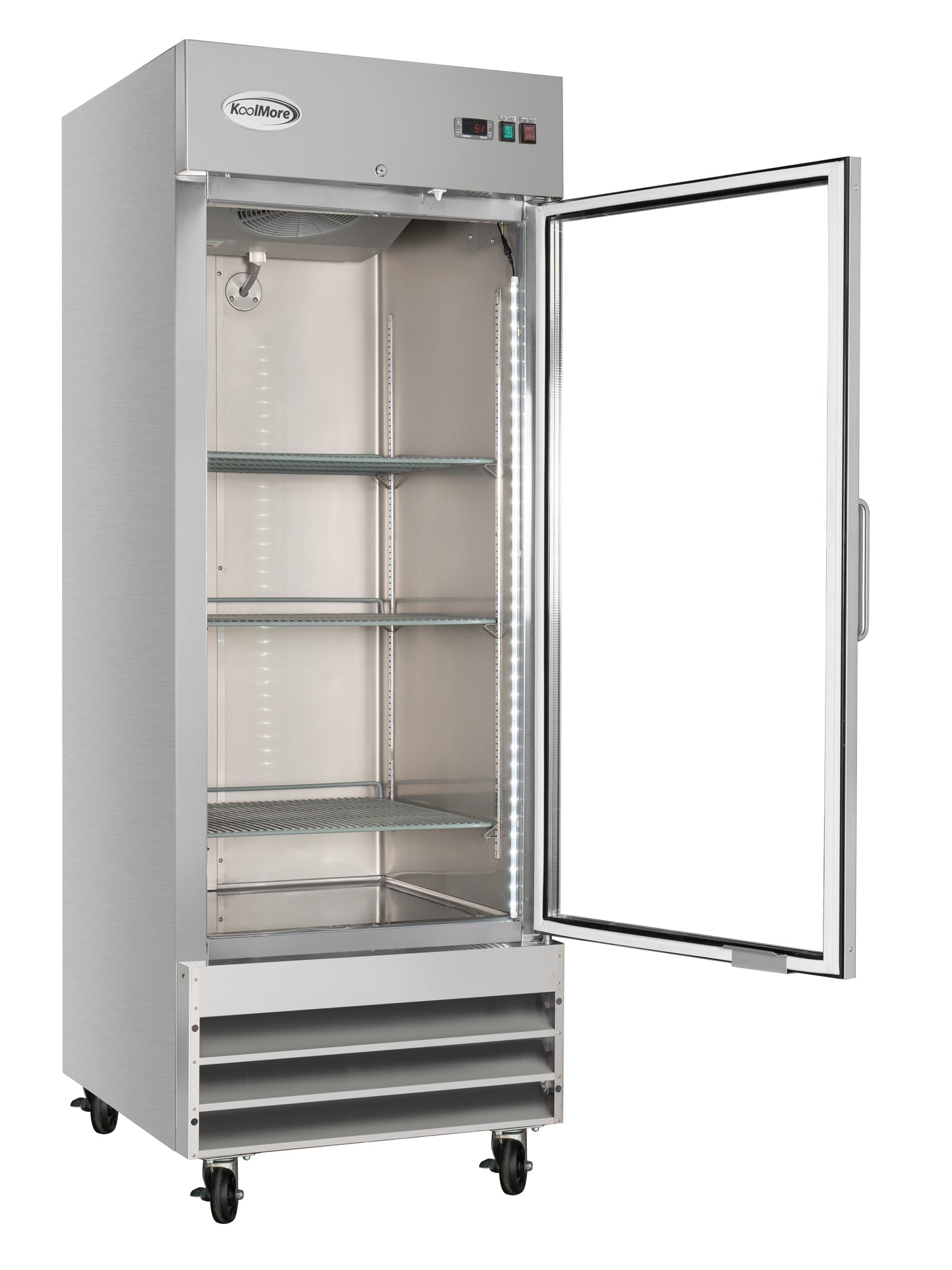 29 In. One Glass Door Reach-In Freezer 23 Cu. Ft.