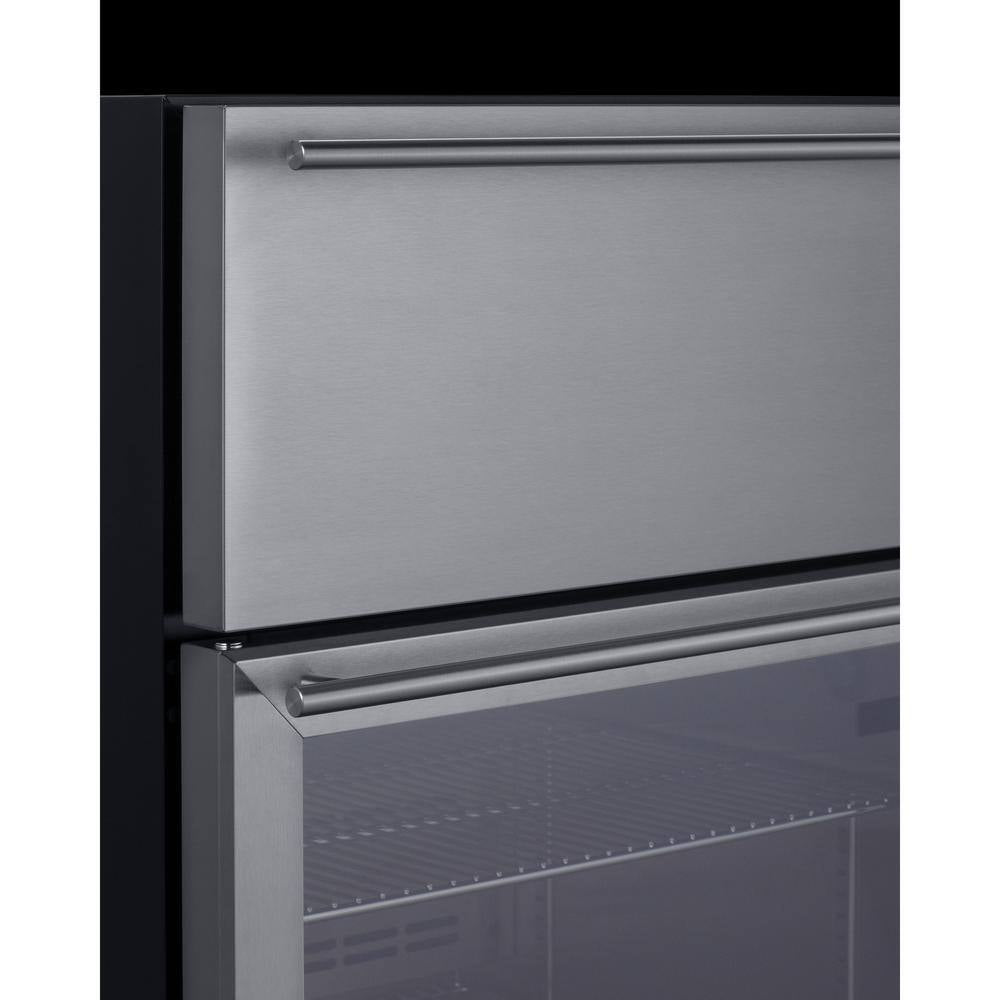23.63 In. Commercial Refrigerator with Drawer in Stainless Steel