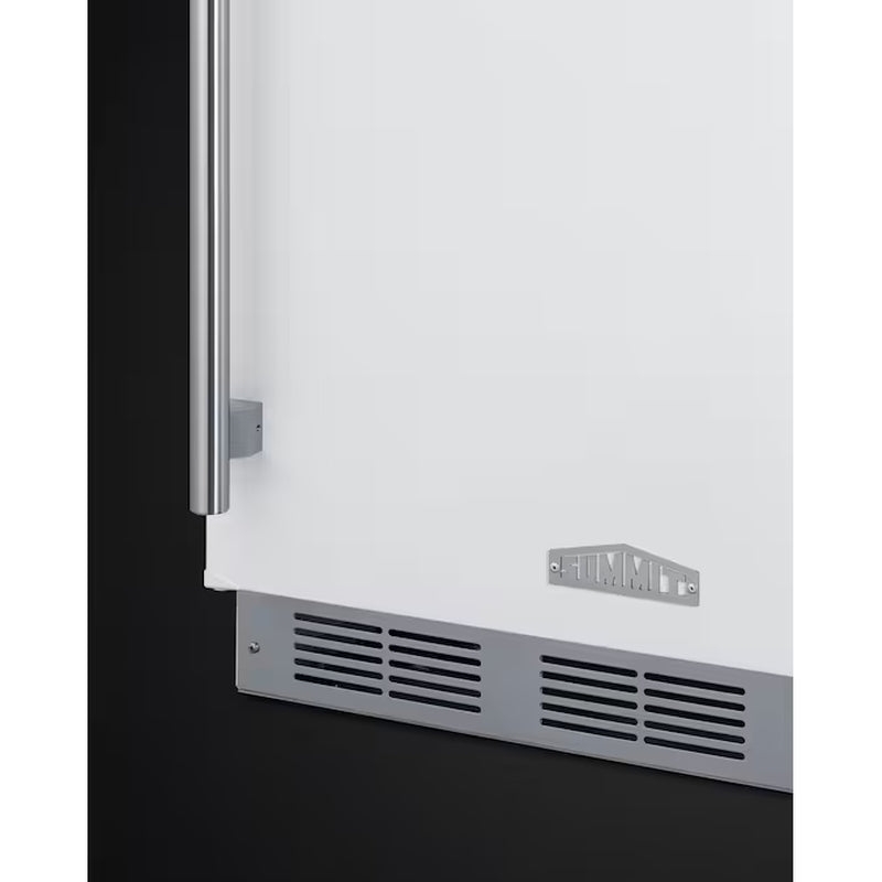 Double Tap Sixth-Barrel Keg White with Stainless Steel Handle Manual Built-In/Freestanding Beer Kegerator
