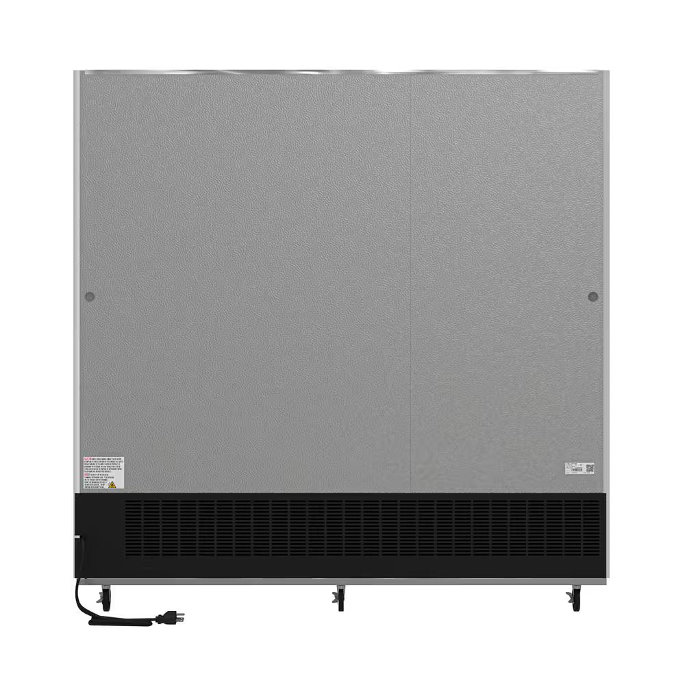 3 Door Commercial Reach in Refrigerator in Stainless-Steel 81 In. 72 Cu. Ft