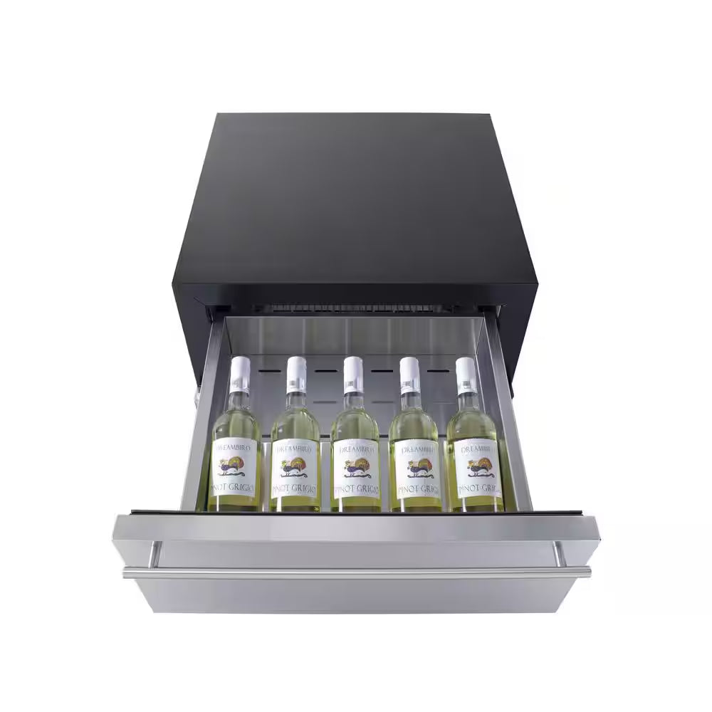 23.63 In. Commercial Refrigerator with Drawer in Stainless Steel