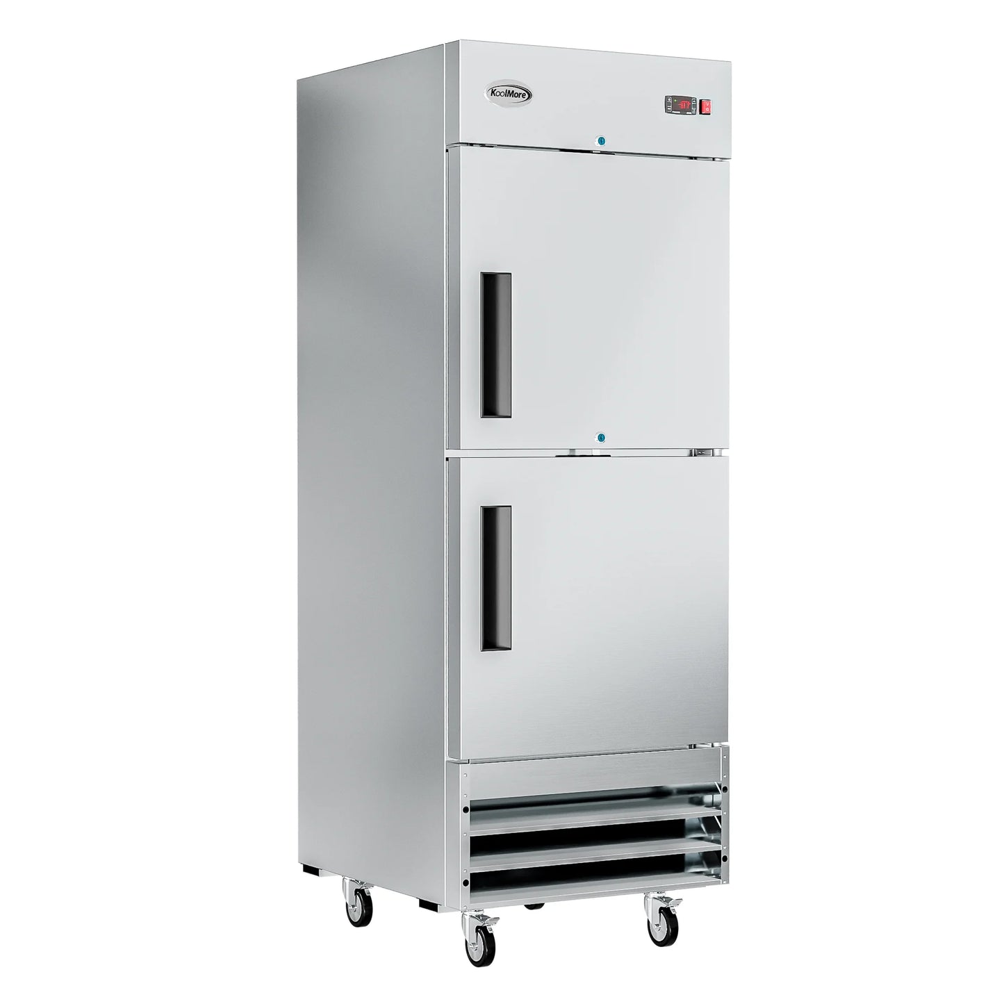 29" Commercial Stainless Steel Half Door Reach-In Freezer in Silver