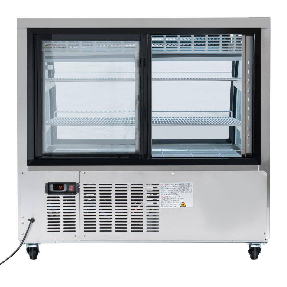 18 Cu. Ft. Commercial Refrigerator Deli Display Case in Stainless Steel