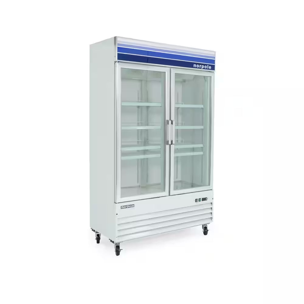 29 Cu. Ft. Glass Door Reach-In Commercial Merchandiser Upright Freezer in White