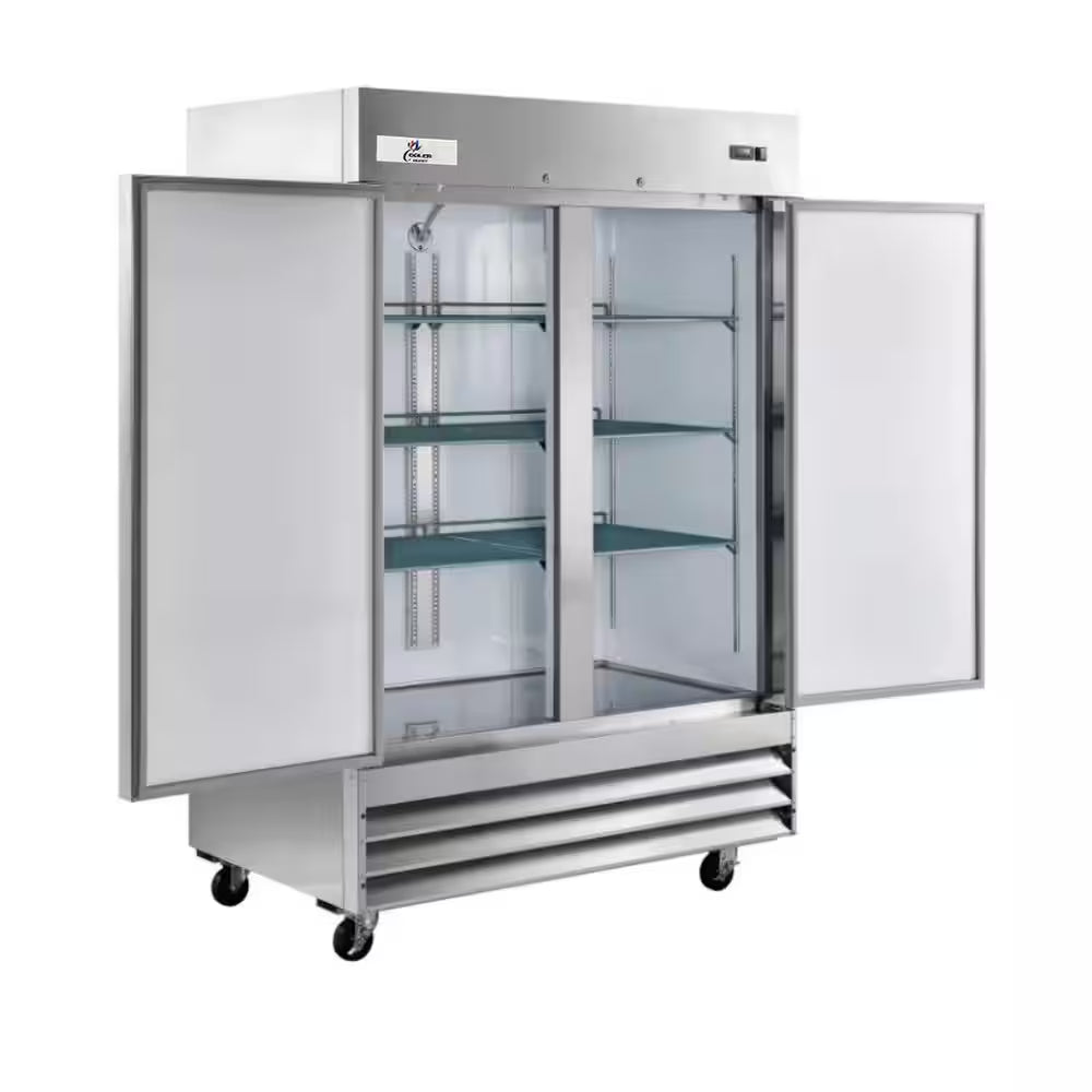 54 In. 48 Cu. Ft. NSF Auto Defrost Reach in Commercial Freezer in Stainless