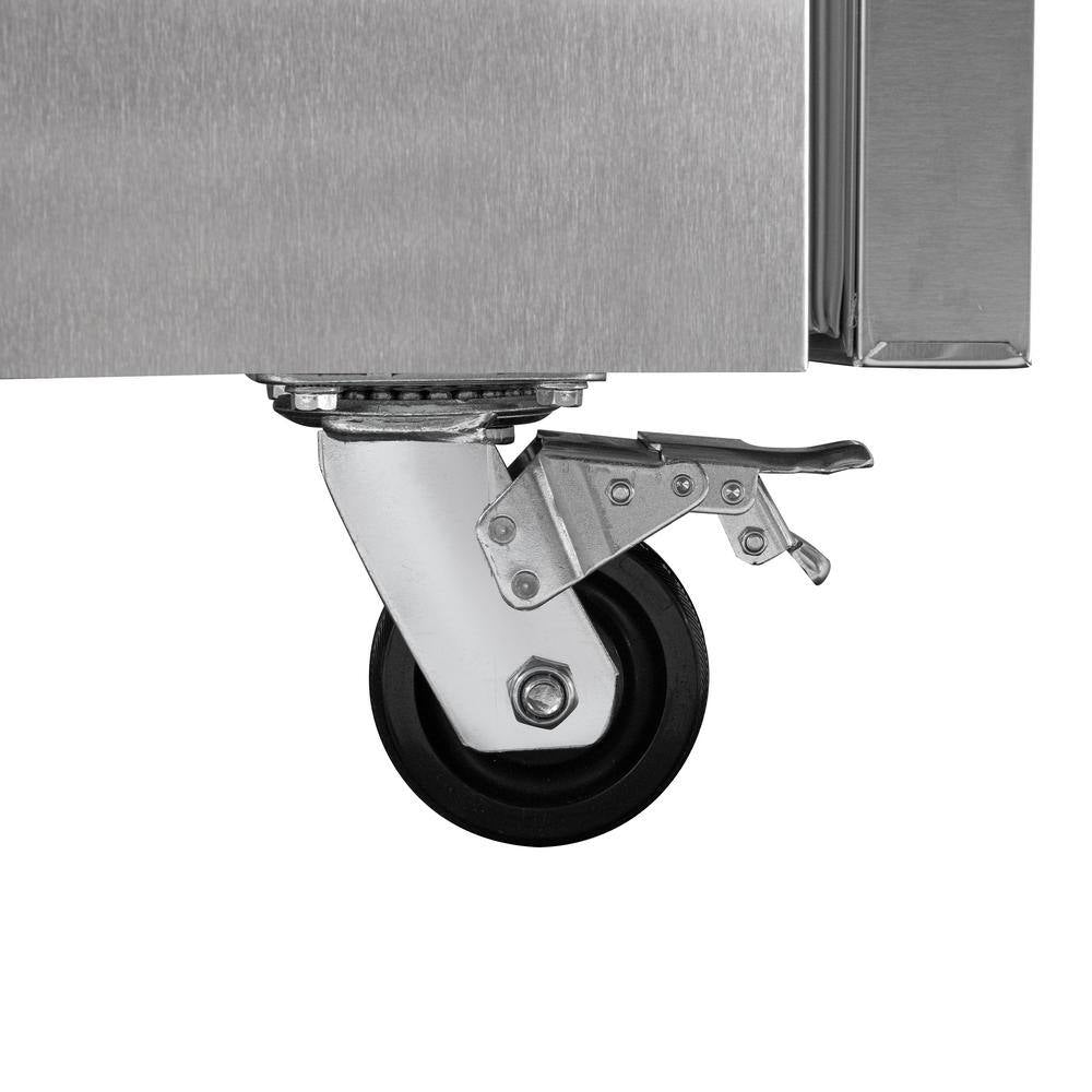 72 In. Commercial Chef Base Refrigerator in Stainless-Steel