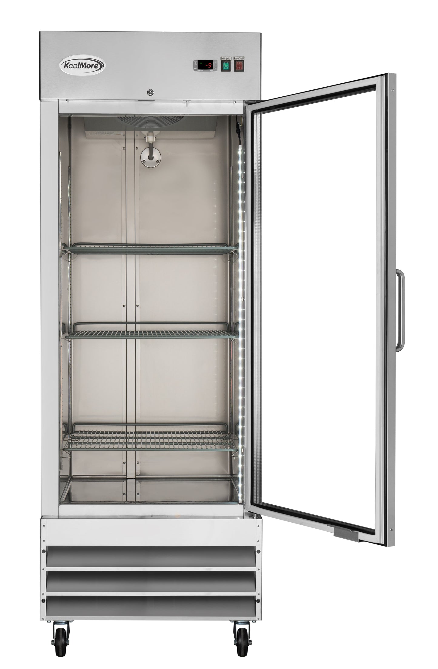 29 In. One Glass Door Reach-In Freezer 23 Cu. Ft.