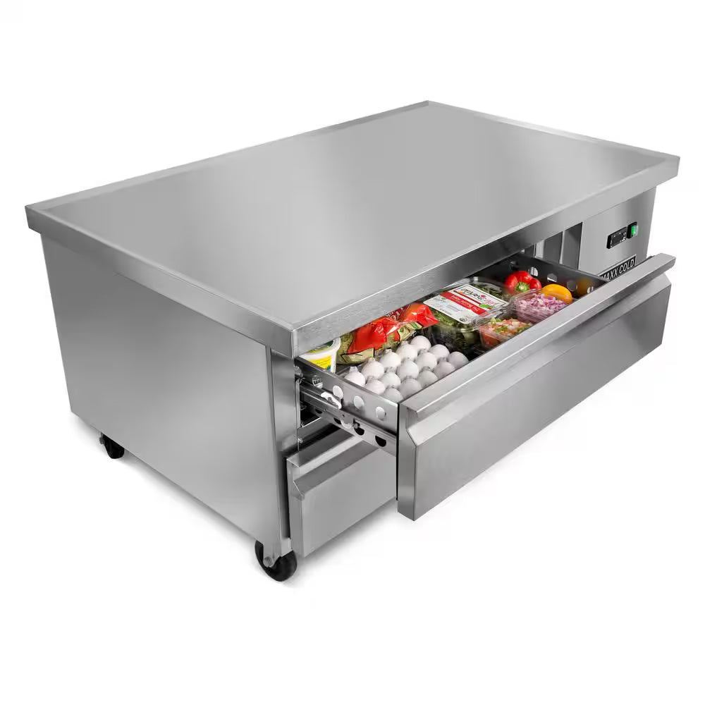 Two-Drawer Refrigerated Chef Base, 6.5 Cu. Ft. Storage Capacity, in Stainless Steel