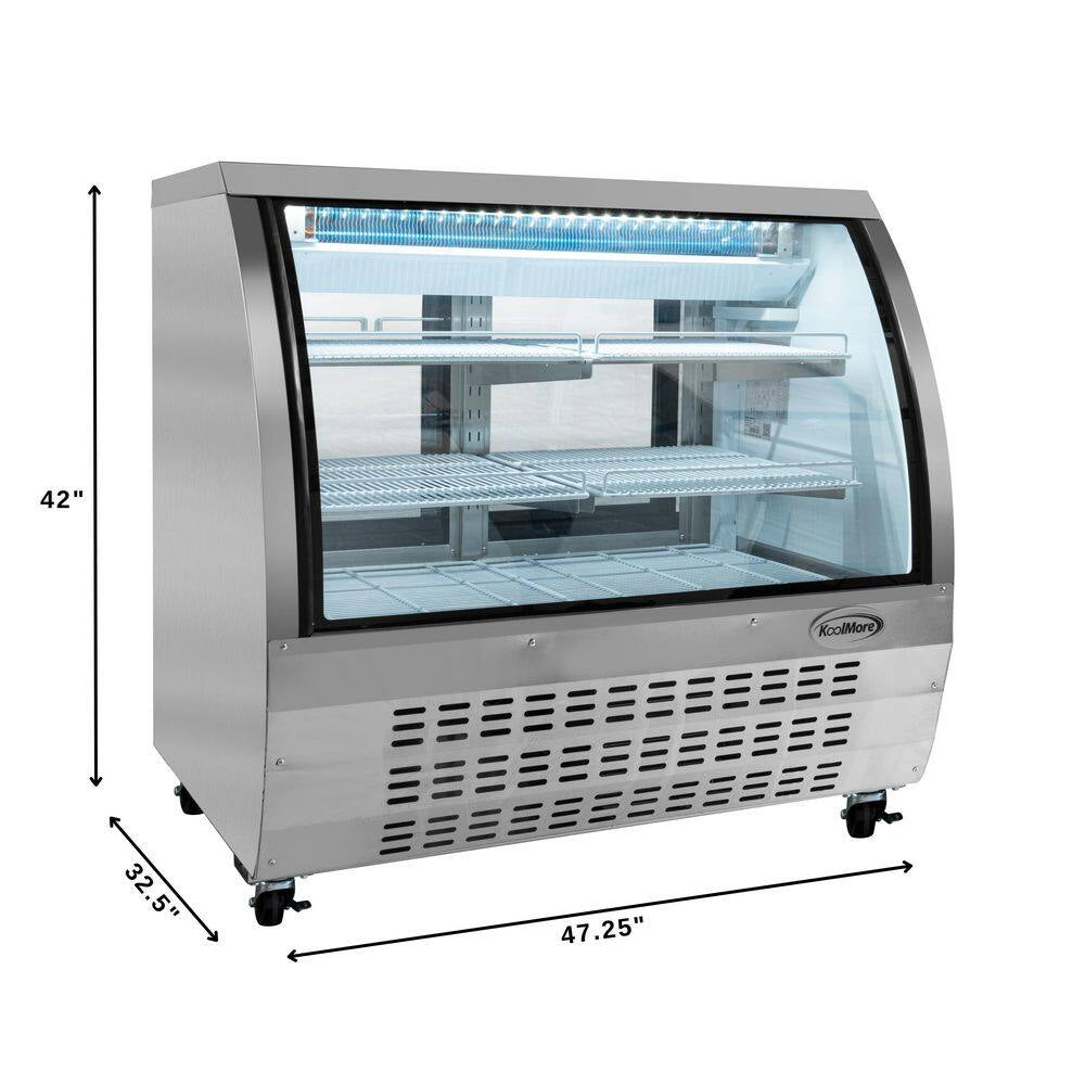 18 Cu. Ft. Commercial Refrigerator Deli Display Case in Stainless Steel