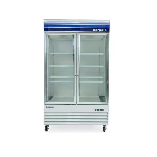 29 Cu. Ft. Glass Door Reach-In Commercial Merchandiser Upright Freezer in White