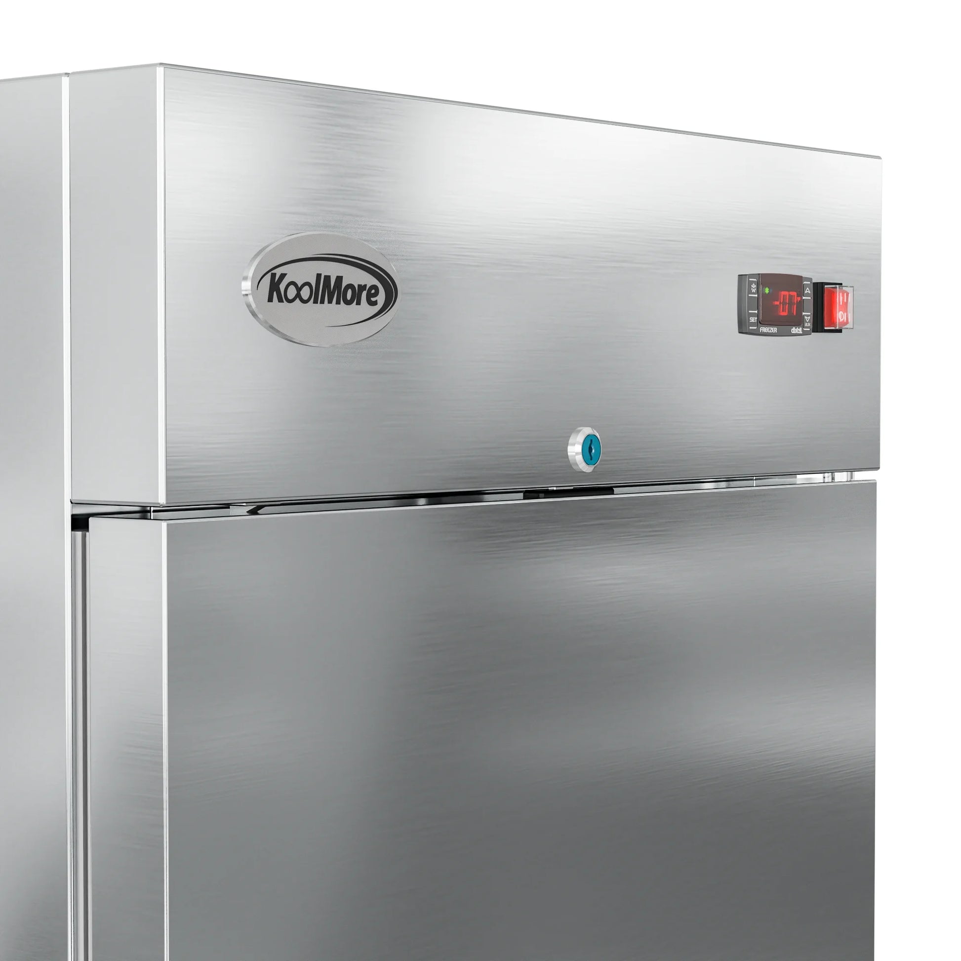 29" Commercial Stainless Steel Half Door Reach-In Freezer in Silver