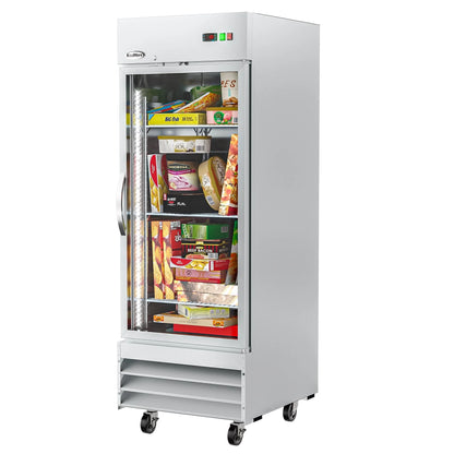 29 In. One Glass Door Reach-In Freezer 23 Cu. Ft.