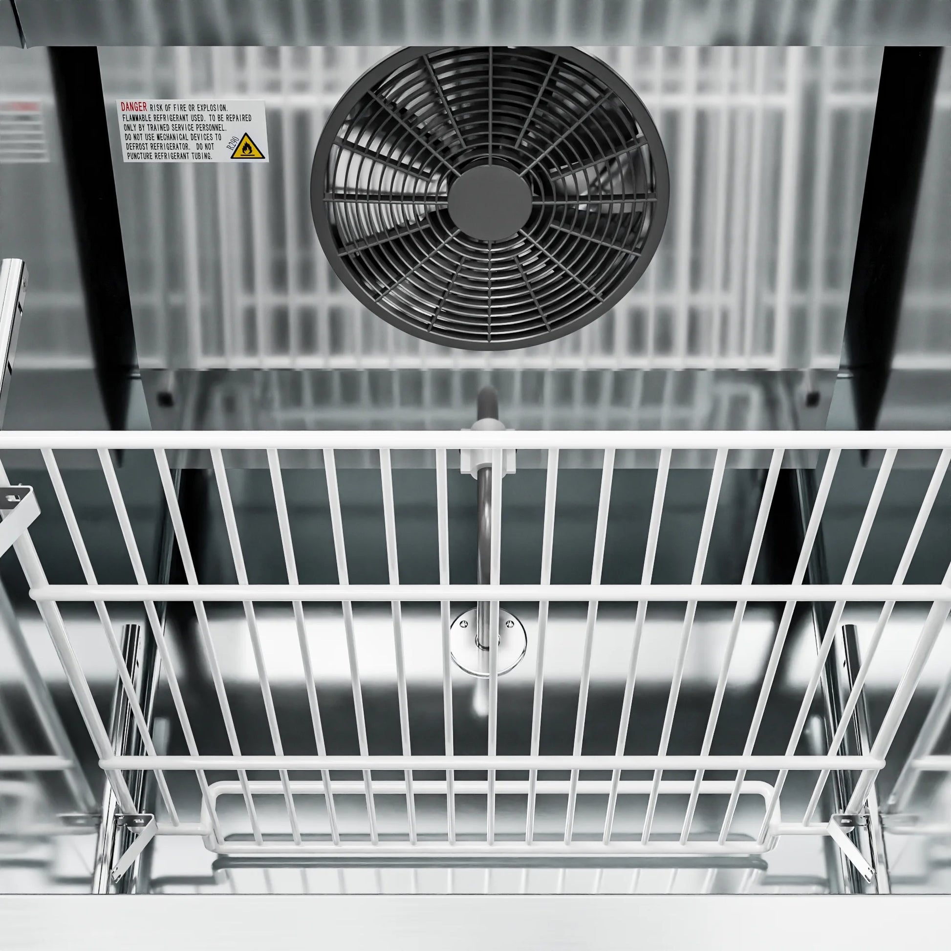 29" Commercial Stainless Steel Half Door Reach-In Freezer in Silver