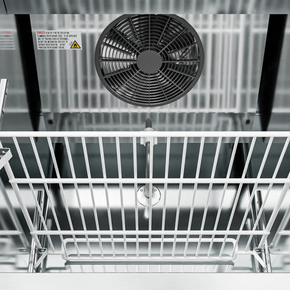 29" Commercial Stainless Steel Half Door Reach-In Freezer in Silver