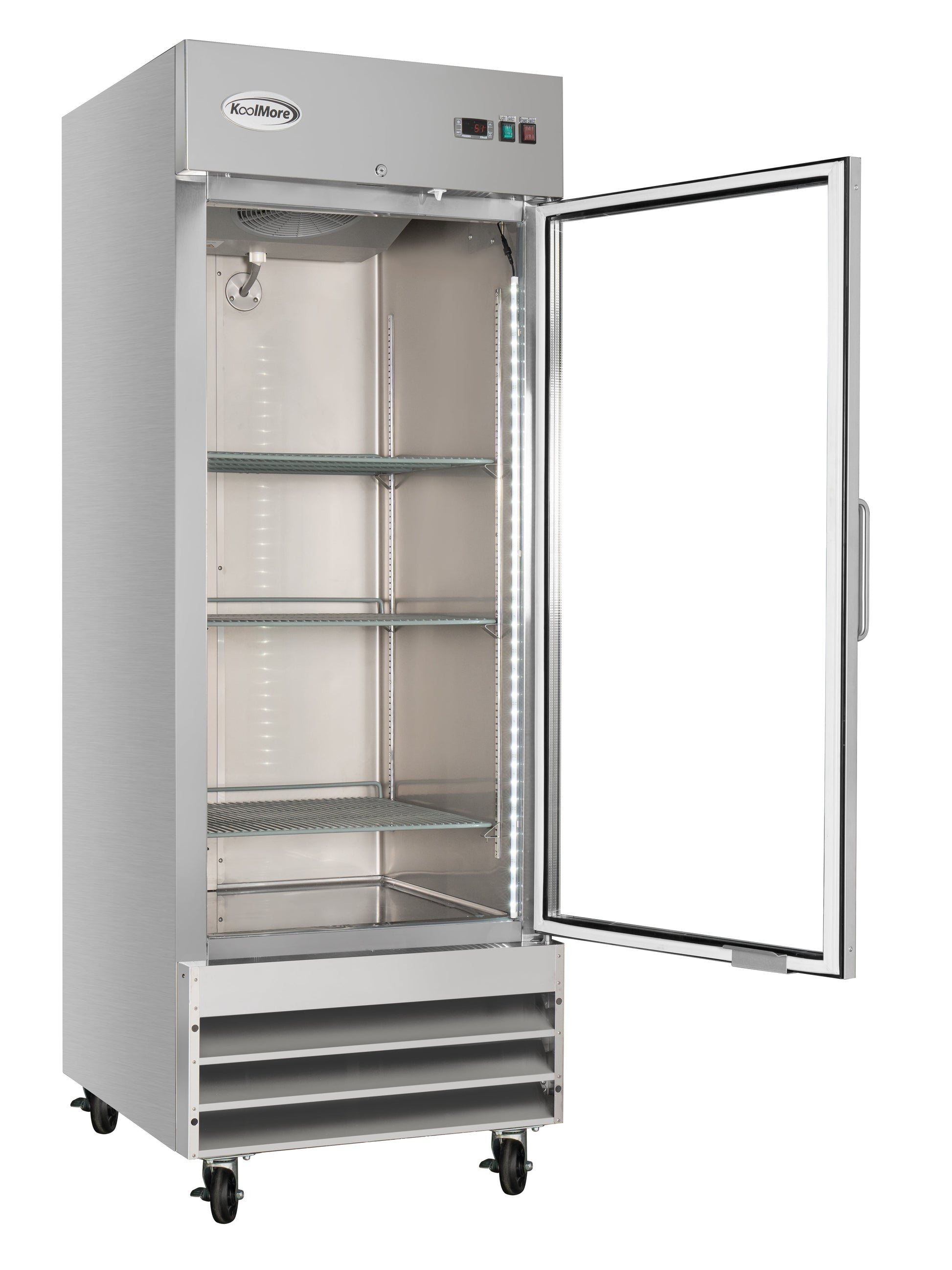 29 In. One Glass Door Reach-In Freezer 23 Cu. Ft.