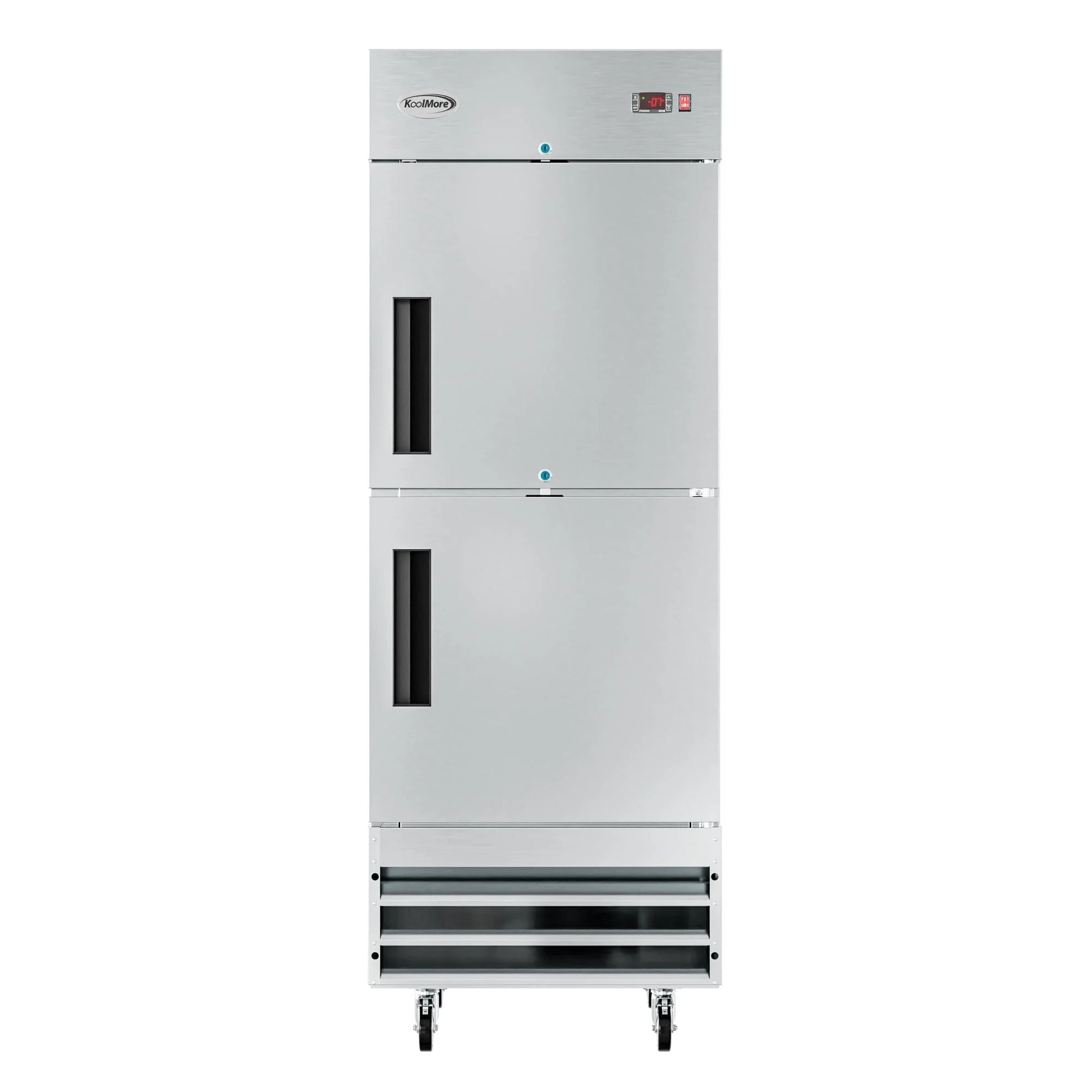 29" Commercial Stainless Steel Half Door Reach-In Freezer in Silver