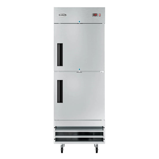 29" Commercial Stainless Steel Half Door Reach-In Freezer in Silver