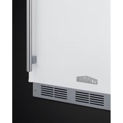 Double Tap Sixth-Barrel Keg White with Stainless Steel Handle Manual Built-In/Freestanding Beer Kegerator
