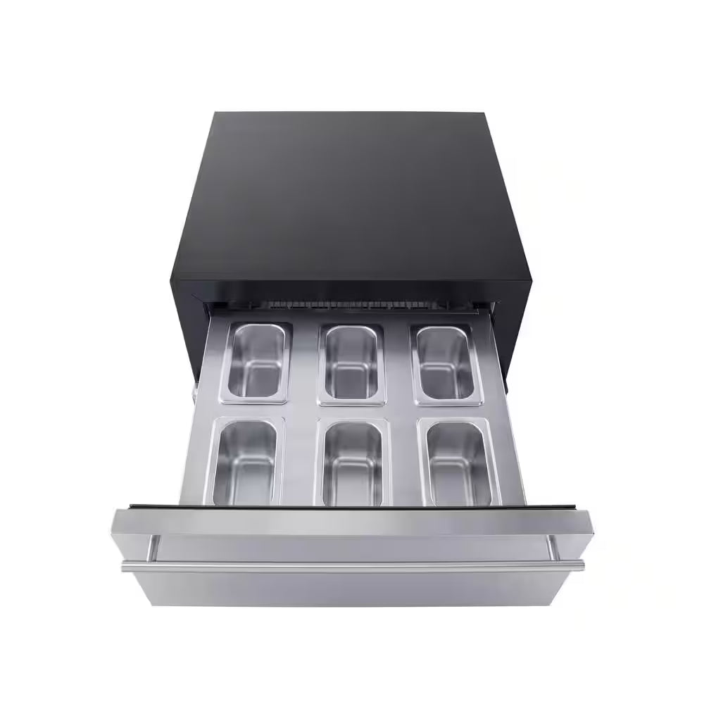 23.63 In. Commercial Refrigerator with Drawer in Stainless Steel
