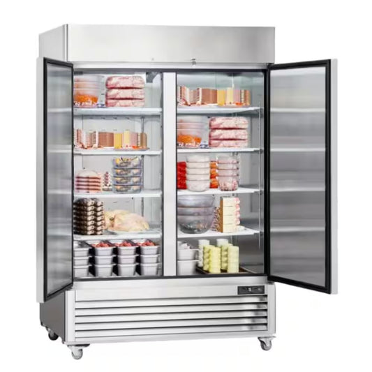 54 In. 48 Cu. Ft. NSF Auto Defrost Reach in Commercial Freezer in Stainless